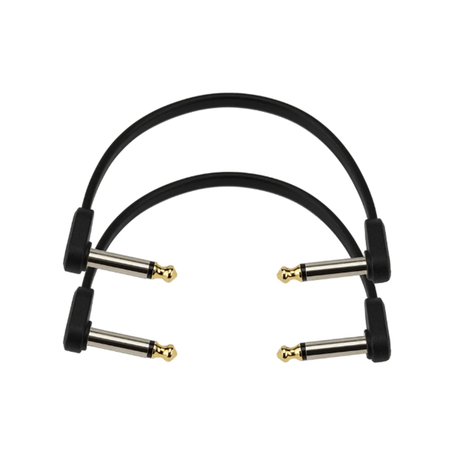D'Addario PW-FPRR-206 Flat Patch Cable Right Angle 6-Inch Twin Pack