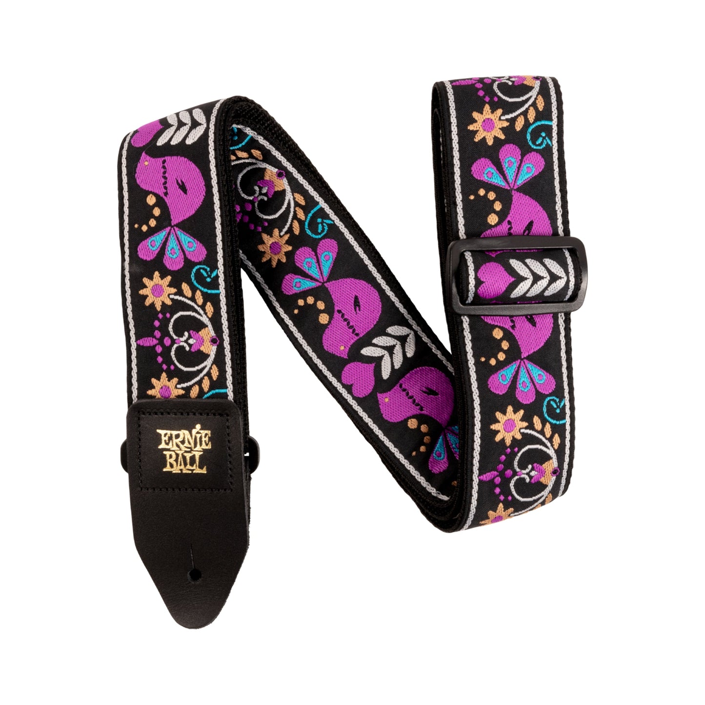 Ernie Ball P05331 Classic Jacquard Guitar Strap Purple Bird Lupin