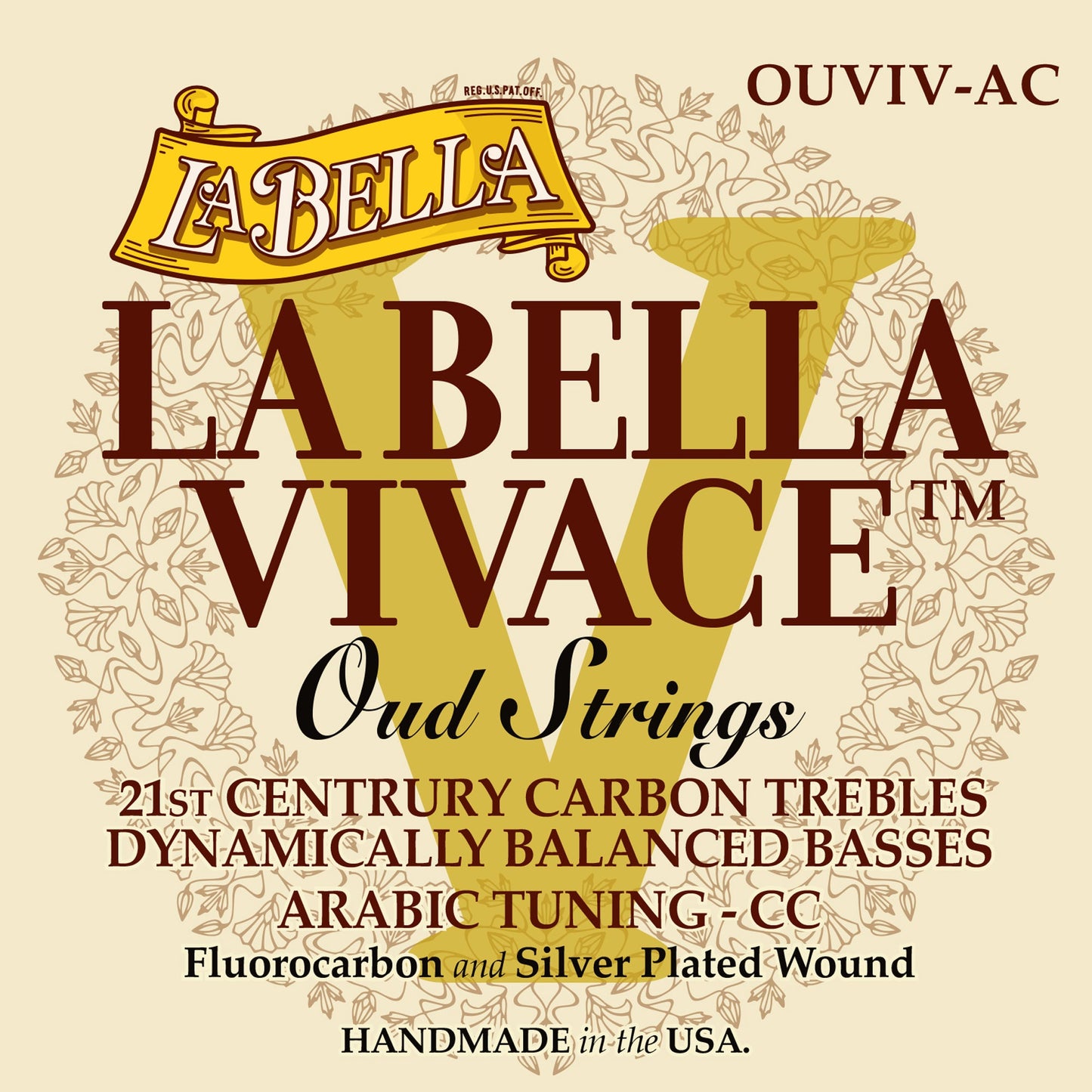 LaBella OUVIV-AC Vivace Arabic Oud Strings | Carbon