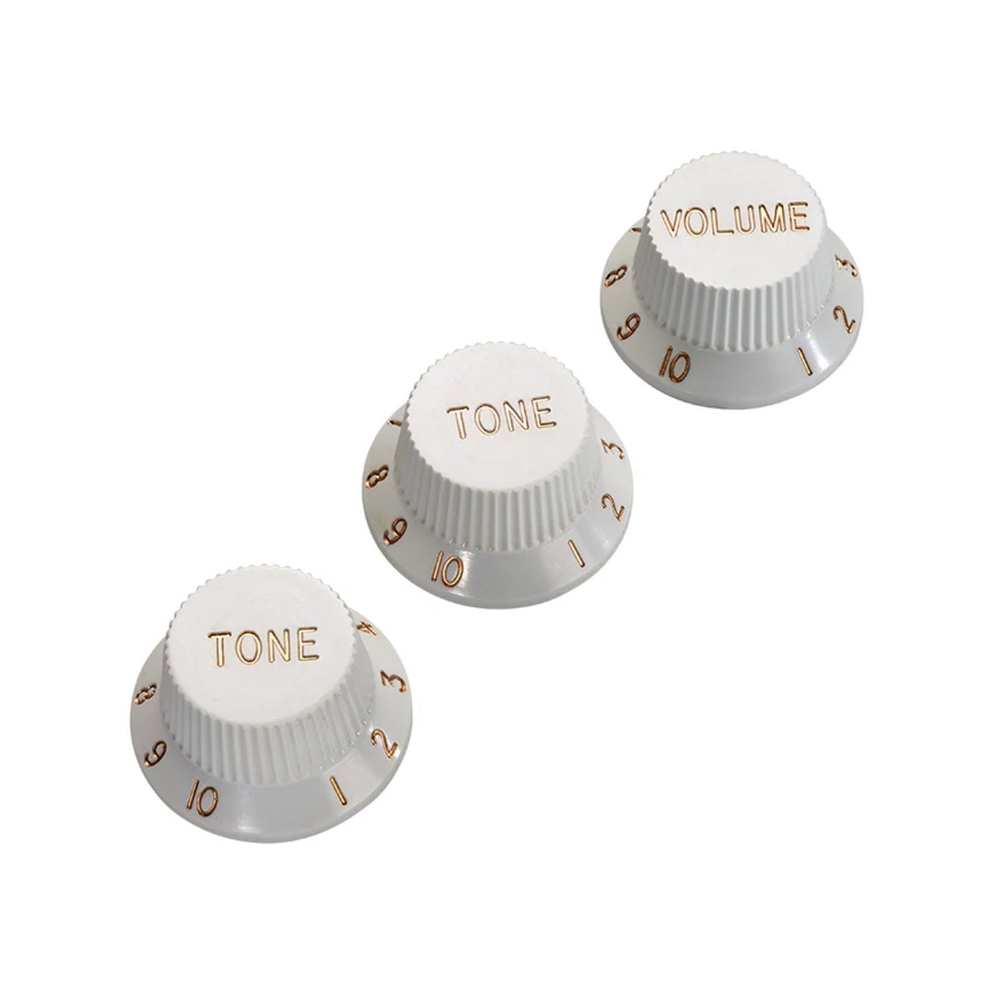 DiMarzio DM2111W Vintage Strat Replacement Knobs | White