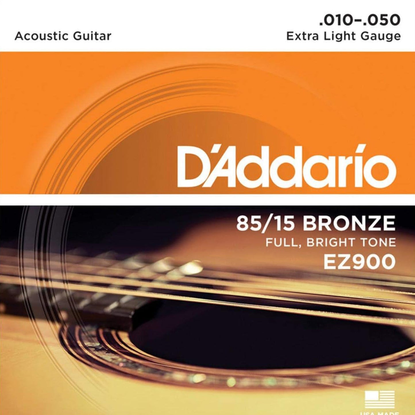D'Addario EZ900 85/15 American Bronze Acoustic Guitar Strings Extra Light