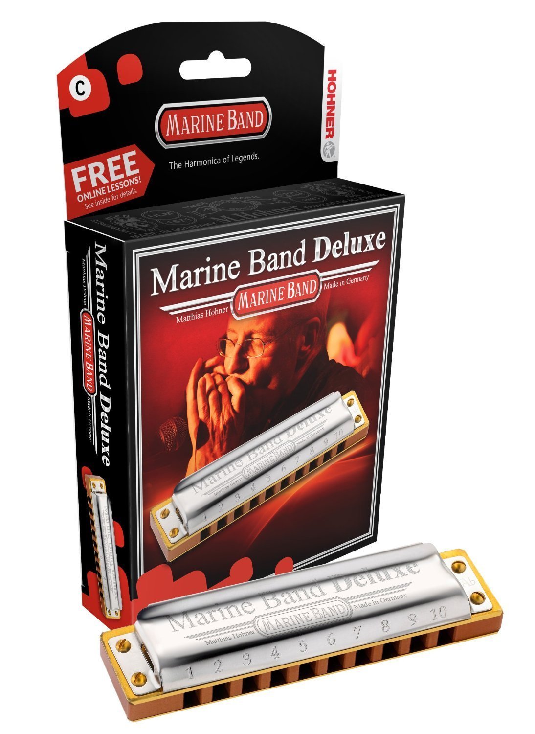 Hohner Marine Band Deluxe – Diatonic Harmonica | Key C Major