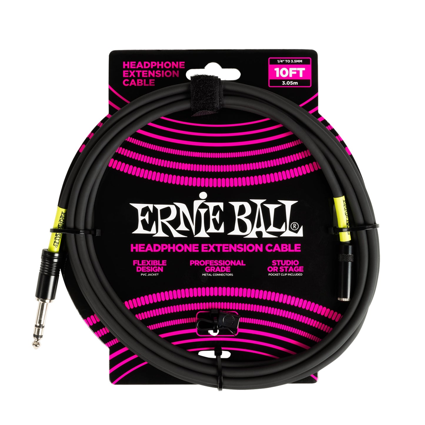 Ernie Ball P06422 Headphone Extension Cable 10ft Black