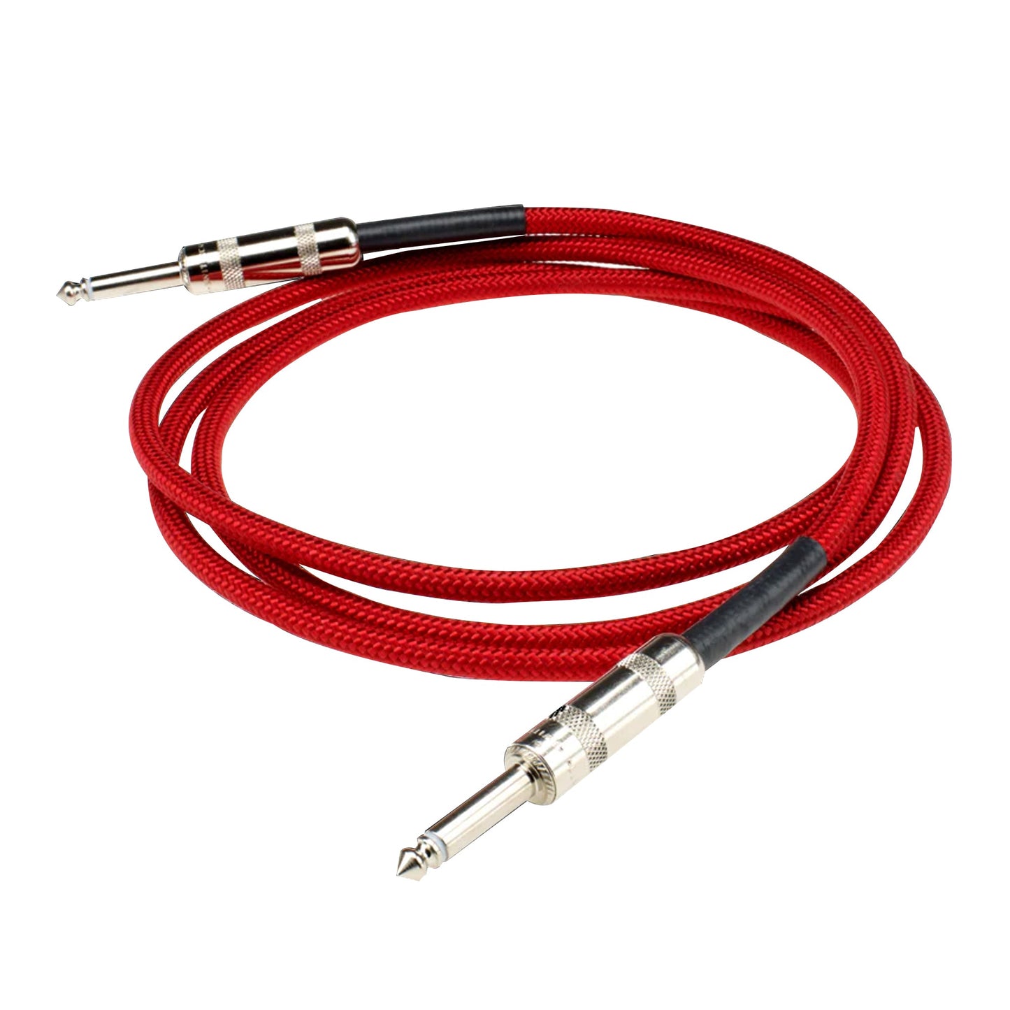 DiMarzio EP1710SSRD Overbraid Instrument Cable 10ft | Red