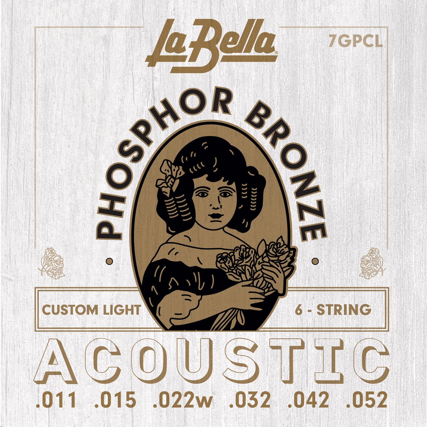 LaBella 7GPCL Acoustic Guitar Strings | Custom Light Phosphor Bronze