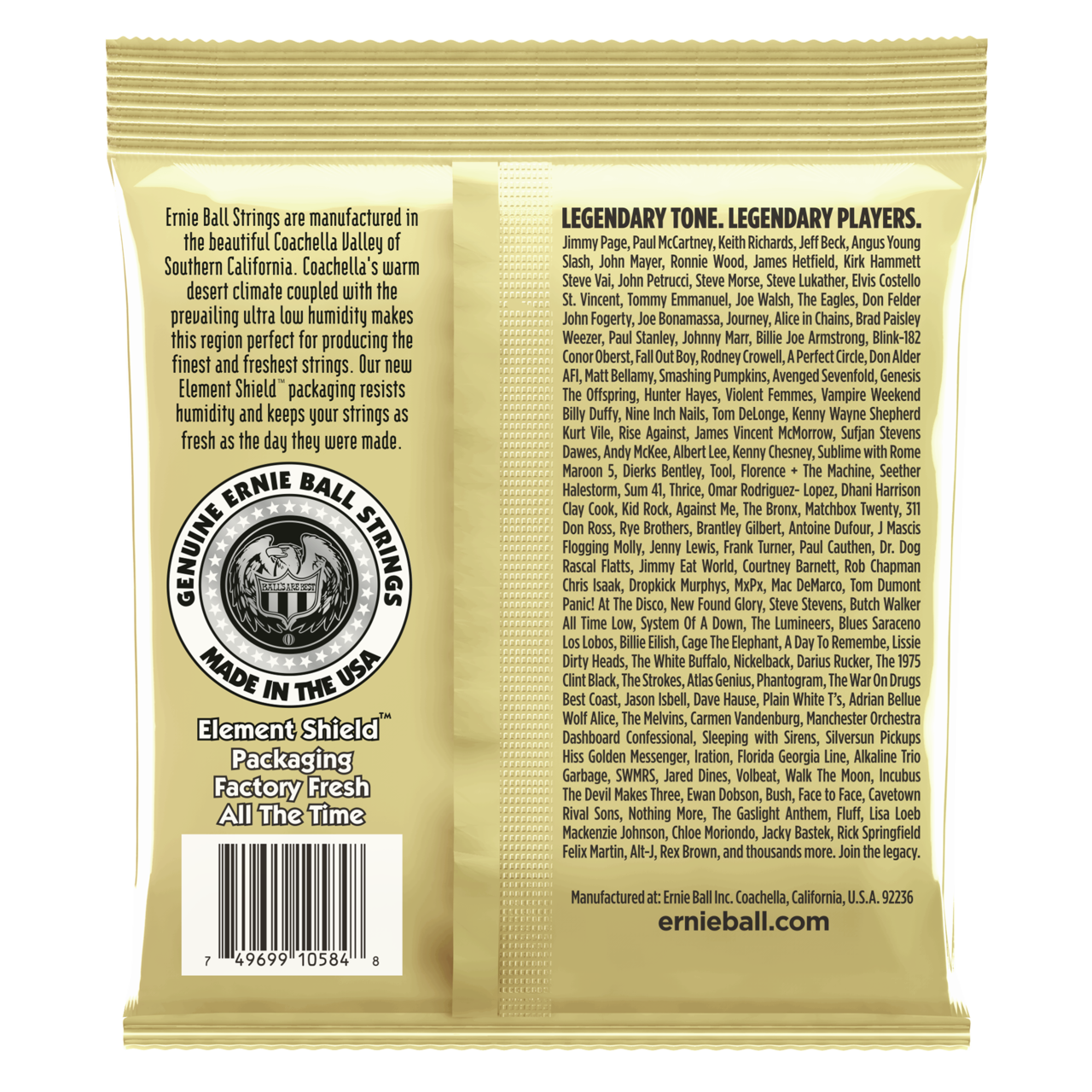 Ernie Ball P02005 Earthwood Custom Medium Acoustic Strings 12.5-56