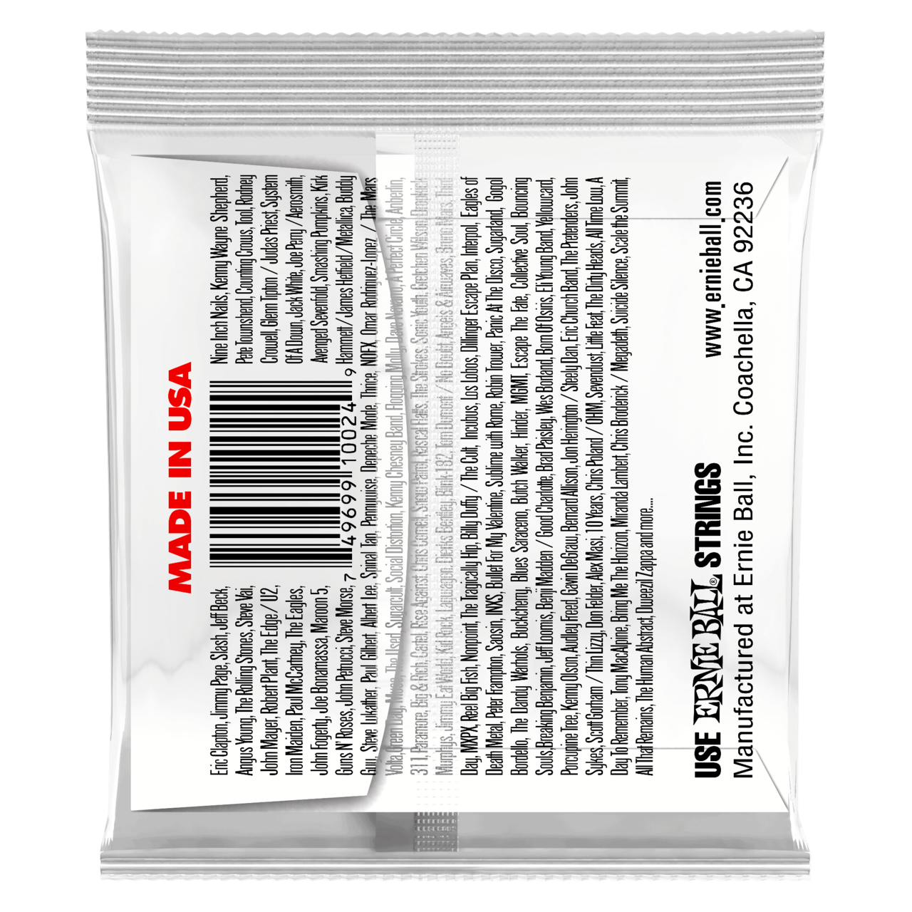 Ernie Ball P01024 Plain Steel .024 Electric Acoustic Guitar Single Strings 6-Pack