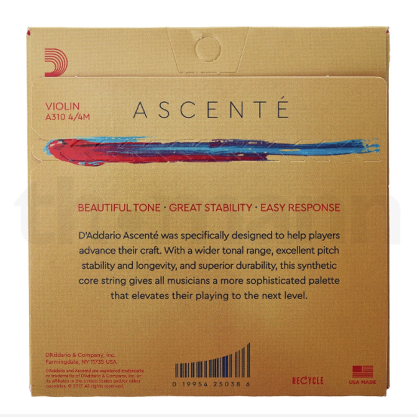 D'Addario A310 Ascenté Violin String Set 4/4 Medium Tension