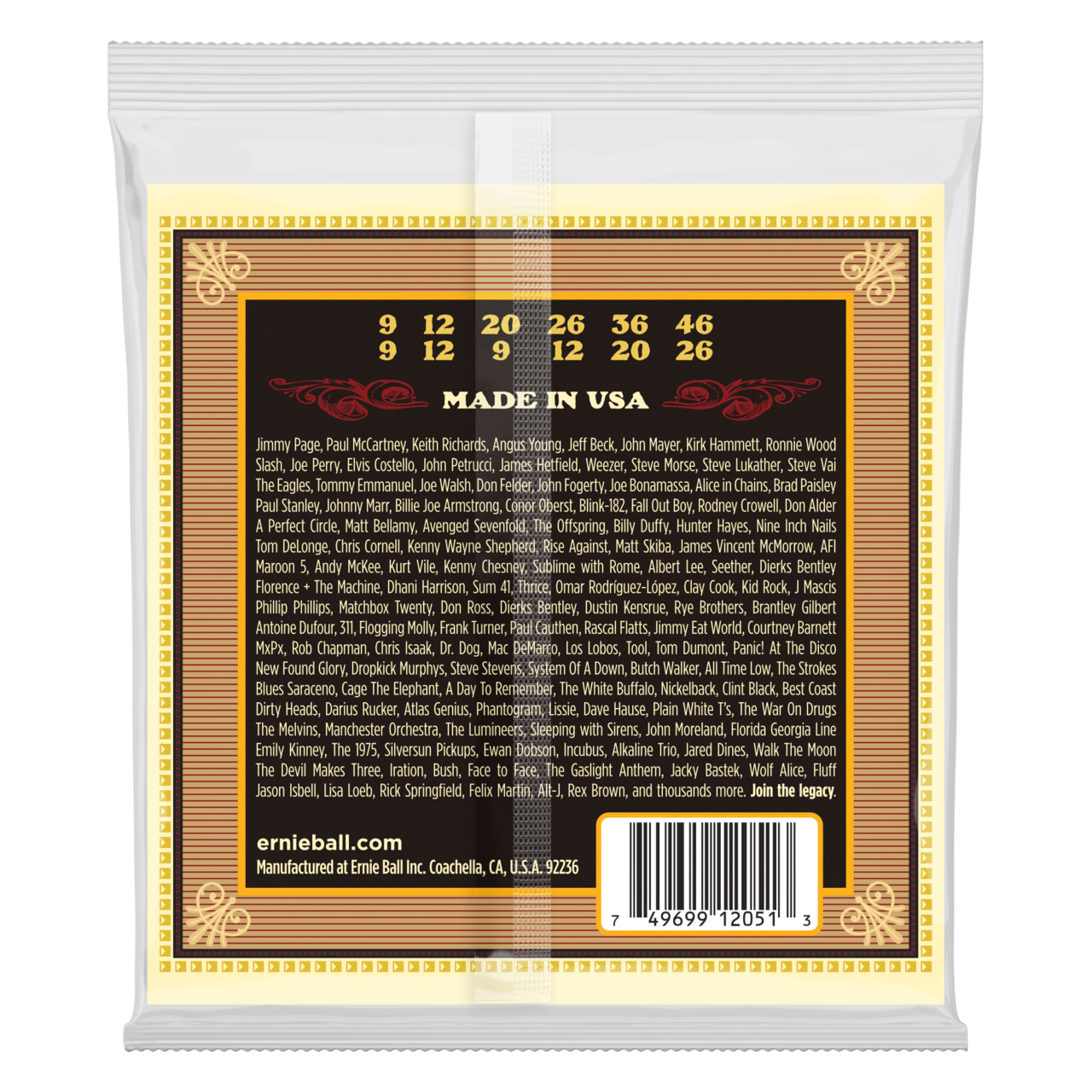 Ernie Ball P02051 Earthwood Silk & Steel Soft 12-String Acoustic Strings 9-46