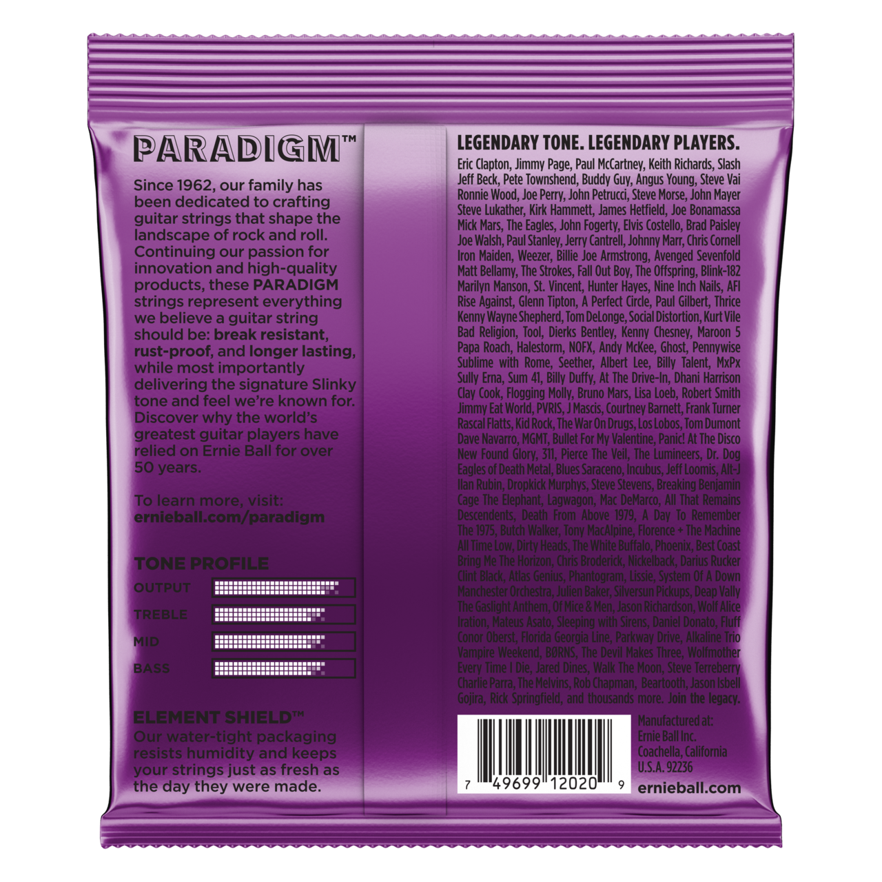 Ernie Ball P02020 Power Slinky Paradigm Electric Strings 11-48