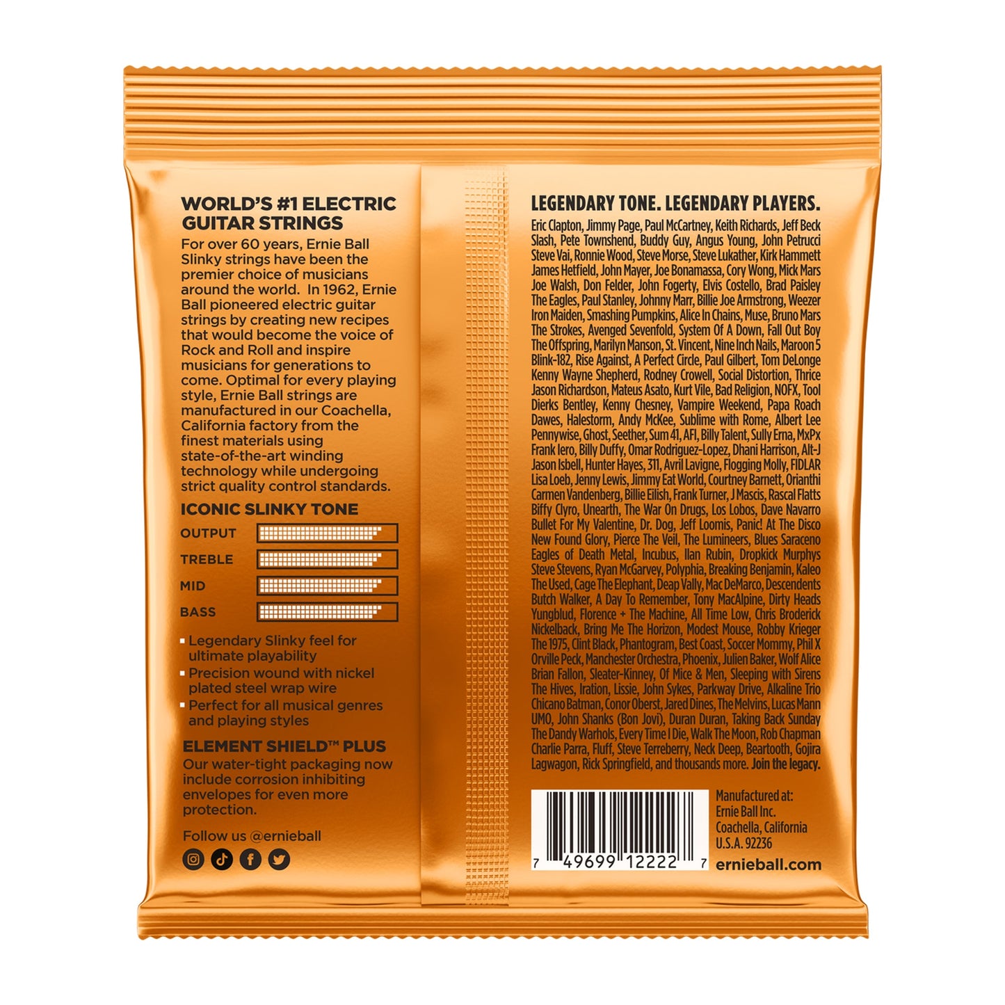 Ernie Ball P02222 Hybrid Slinky Nickel Wound Electric Strings 9-46