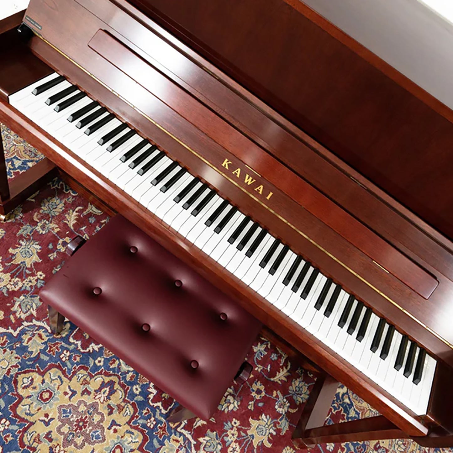 Kawai K-300 Upright Piano With Bench | Mahogany Polish