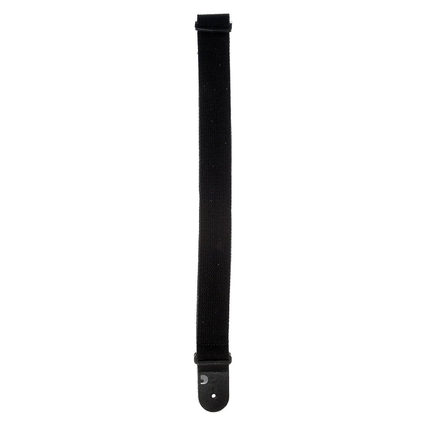 D'Addario 50CTPL00 Planet Lock Cotton Guitar Strap Black 50mm