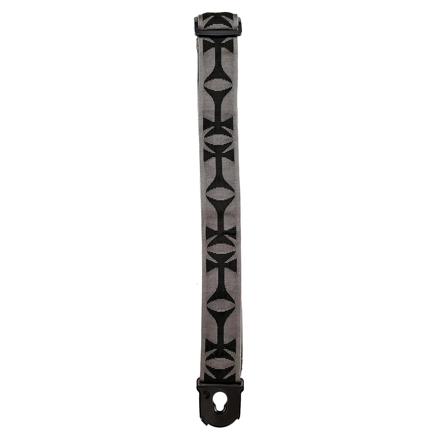 D'Addario 50PLF03 Planet Lock Cross Guitar Strap Black Grey