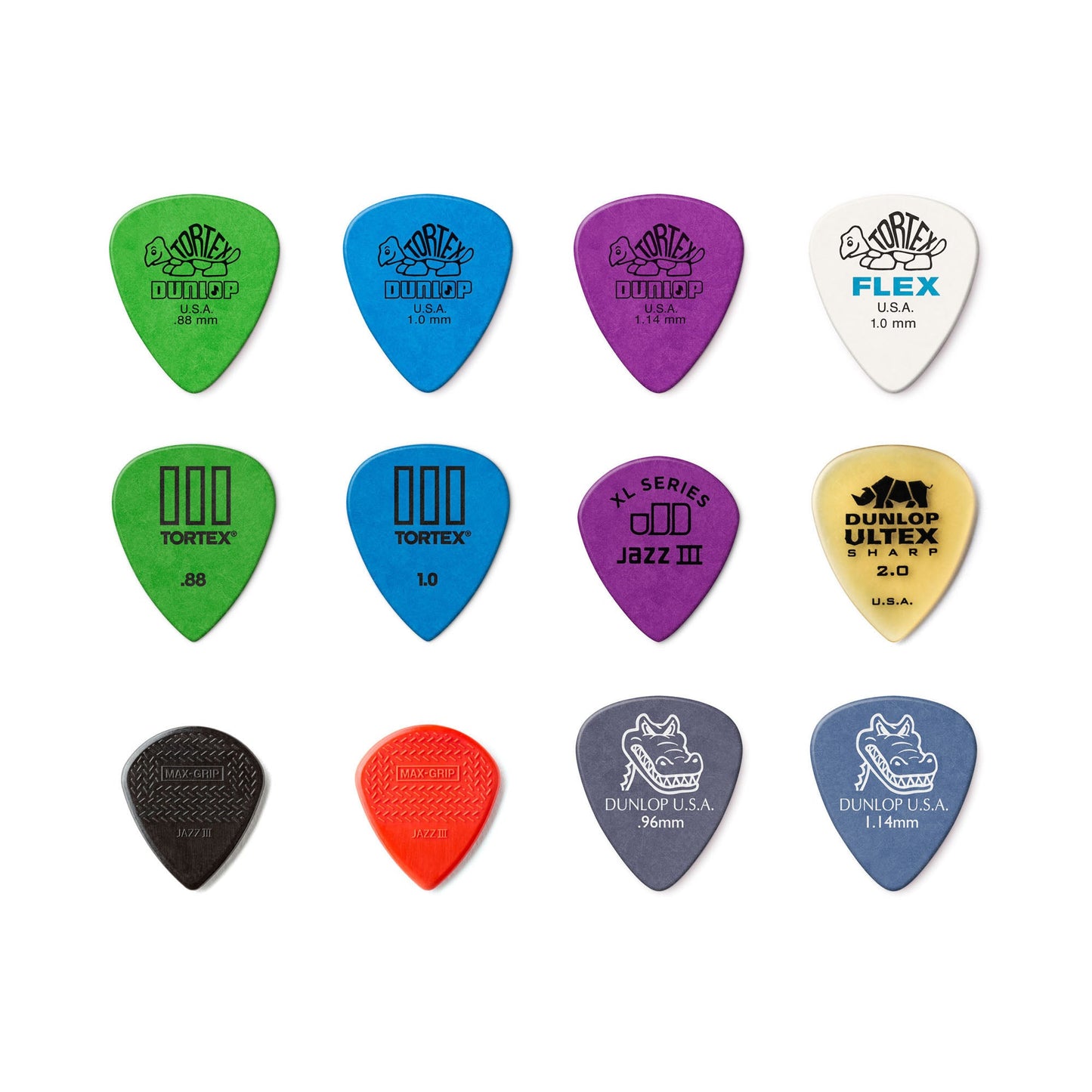 Dunlop PVP113 Electric Pick Variety Pack – 12 Picks