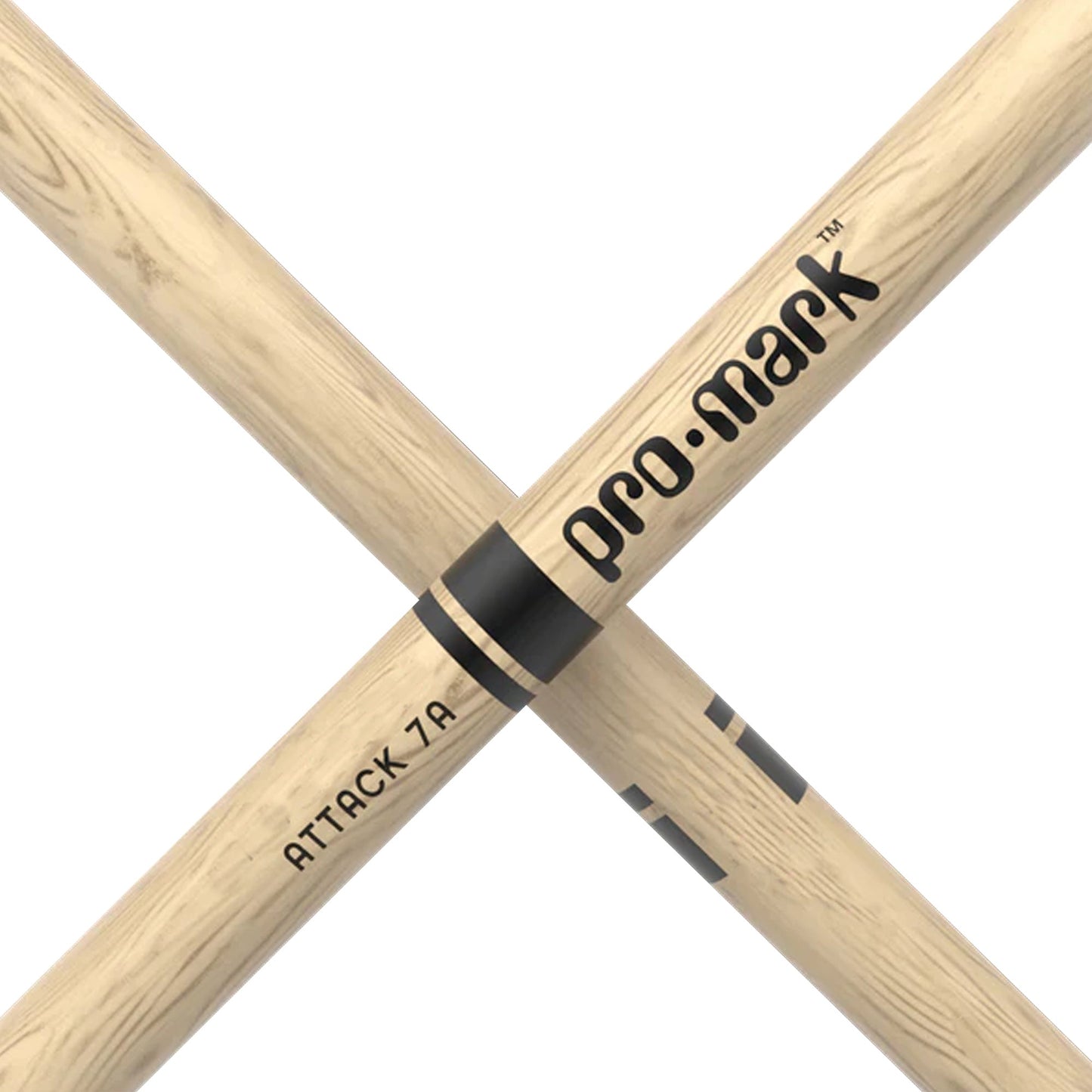 Promark PW7AW Oak 7A Shira Kashi Oak Drumsticks | Oval Wood Tip | Light & Short | Wooden