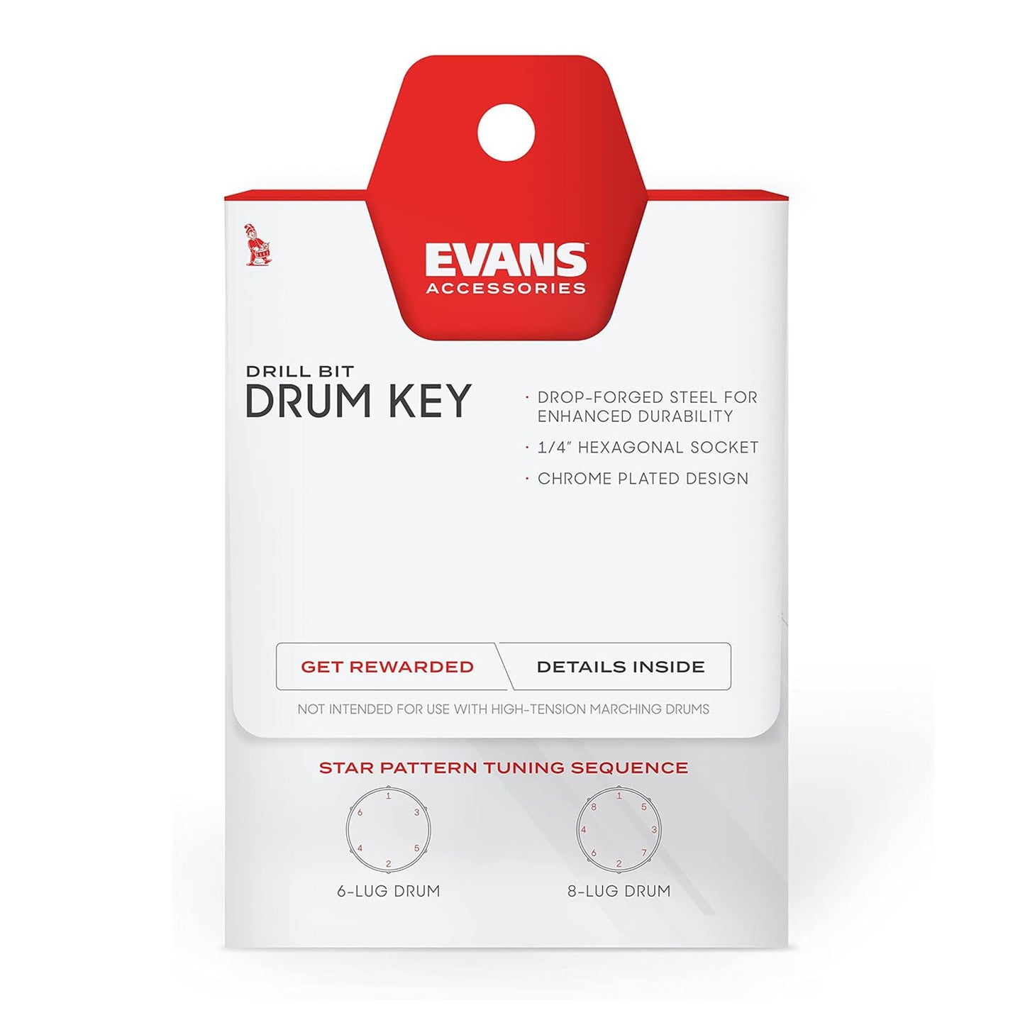 Evans DABK Drill Bit Drum Key | 1/4" Hex