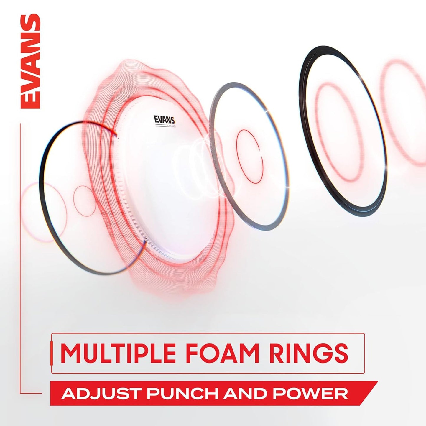 Evans BD22EMADCW EMAD 22" Coated Bass Drumhead | Level 360