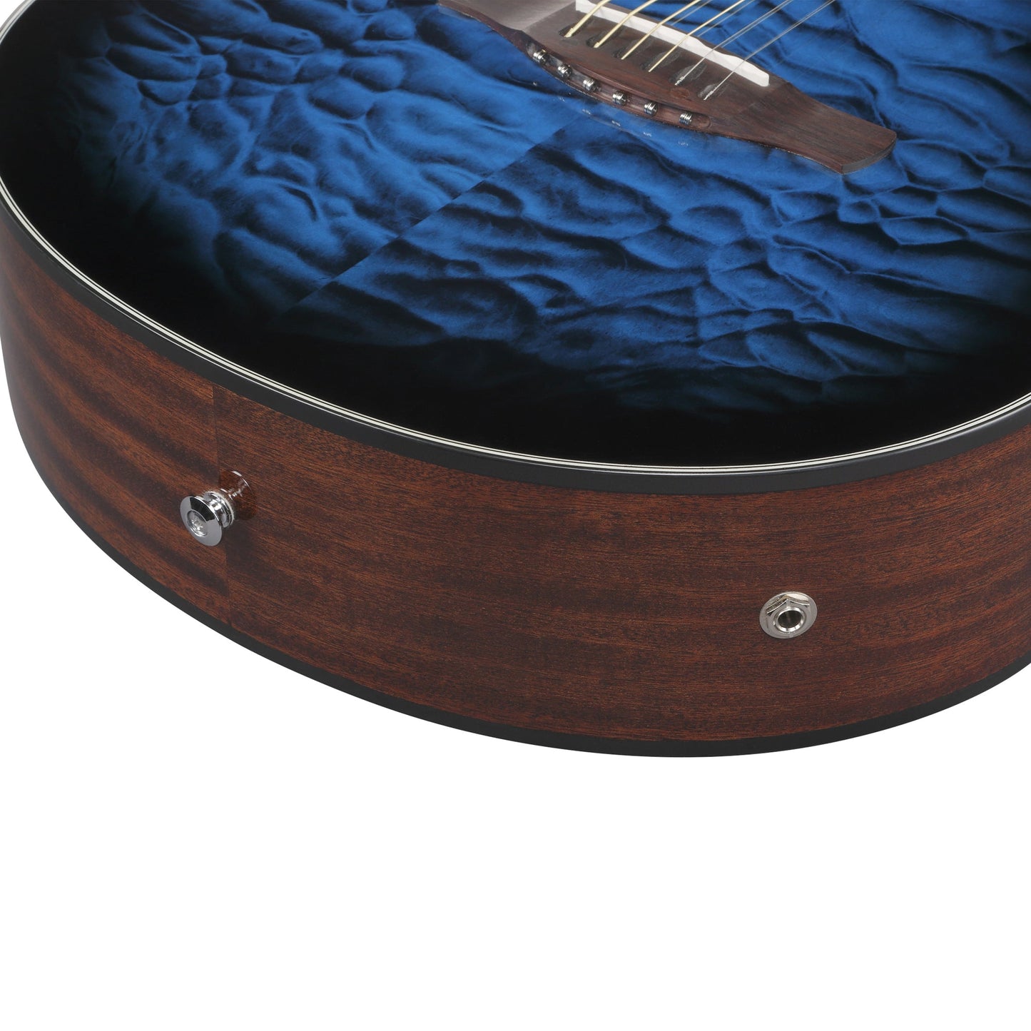 Ibanez AEWC16QA-TLH - Acoustic Electric Guitar | Transparent Blue Sunburst High Gloss