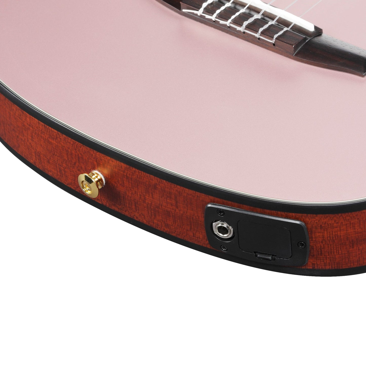 Ibanez FRH10N-RGF Nylon Acoustic Electric Guitar | Rose Gold Metallic Flat