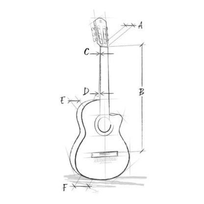 Alhambra 6864 – Flamenco Cutaway Electro Guitar | Gloss