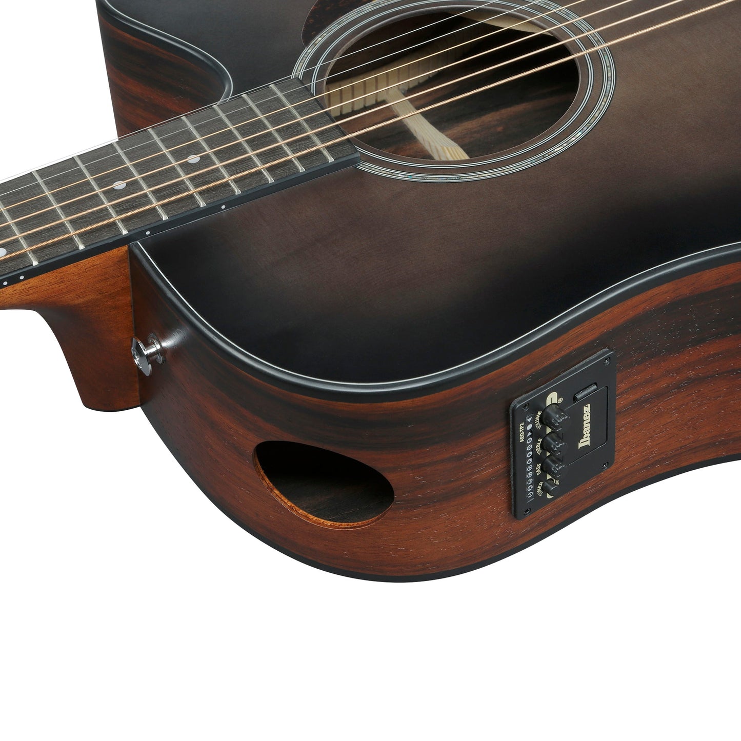 Ibanez AAD70CE-TBN - Acoustic Electric Guitar | Transparent Charcoal Burst
