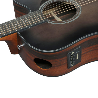 Ibanez AAD70CE-TBN - Acoustic Electric Guitar | Transparent Charcoal Burst