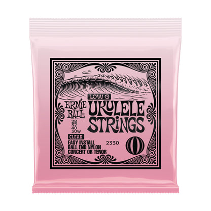 Ernie Ball P02330 Concert Tenor Wound Low G Nylon Ball End Ukulele Strings Clear