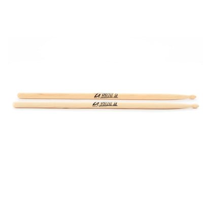 Promark LA5AW LA Special 5A Hickory Drumsticks | Wood Oval Tip | Natural Wood Finish