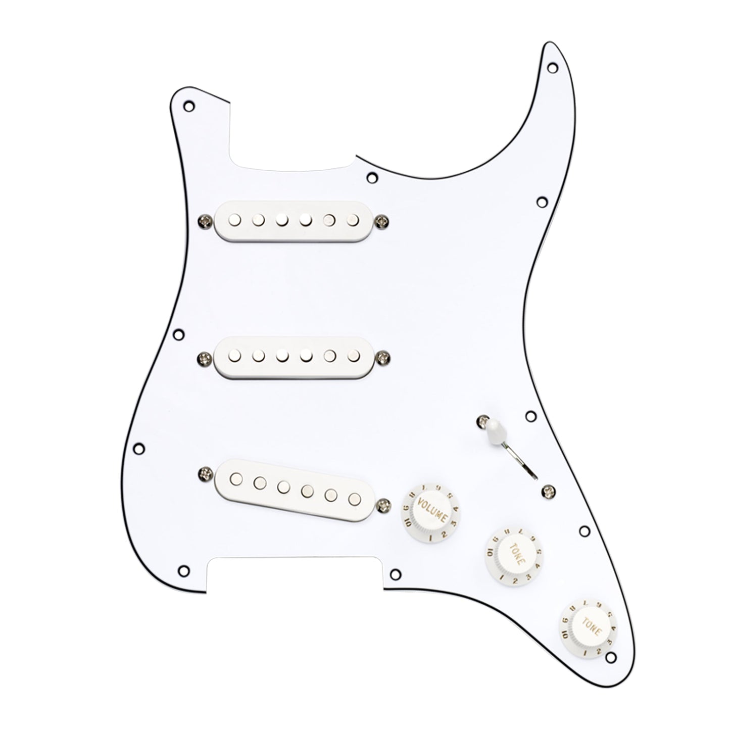 DiMarzio FG2108WA5 Vintage Strat Replacement Pickguard | White