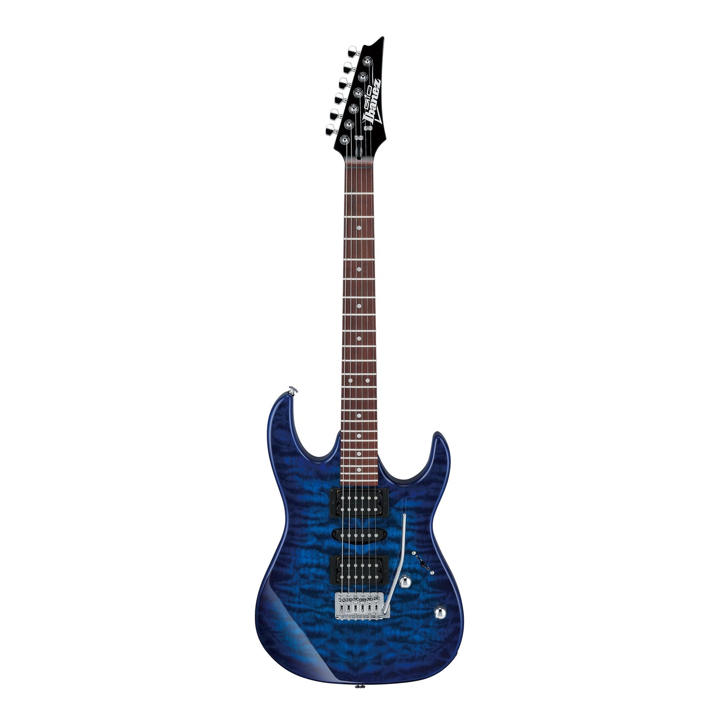 Ibanez GRX70QA-TBB Guitar | Transparent Blue Burst
