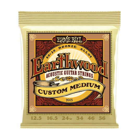 Ernie Ball P02005 Earthwood Custom Medium Acoustic Strings 12.5-56