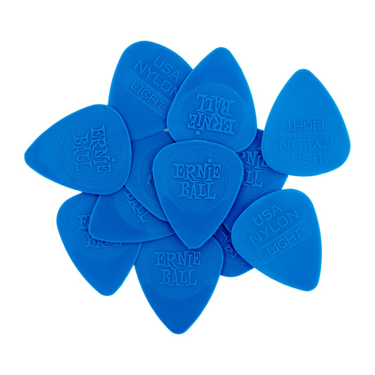 Ernie Ball P09135 Nylon Guitar Picks Thin 0.53mm Blue 12 Pack