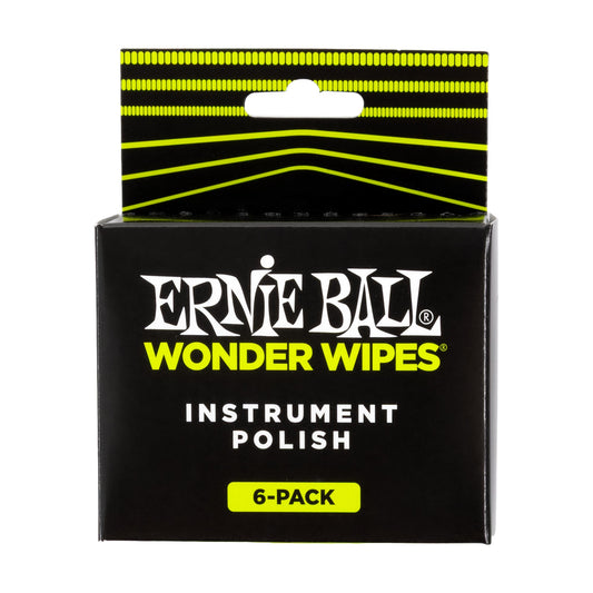 Ernie Ball P04278 Wonder Wipes Instrument Polish 6 Pack