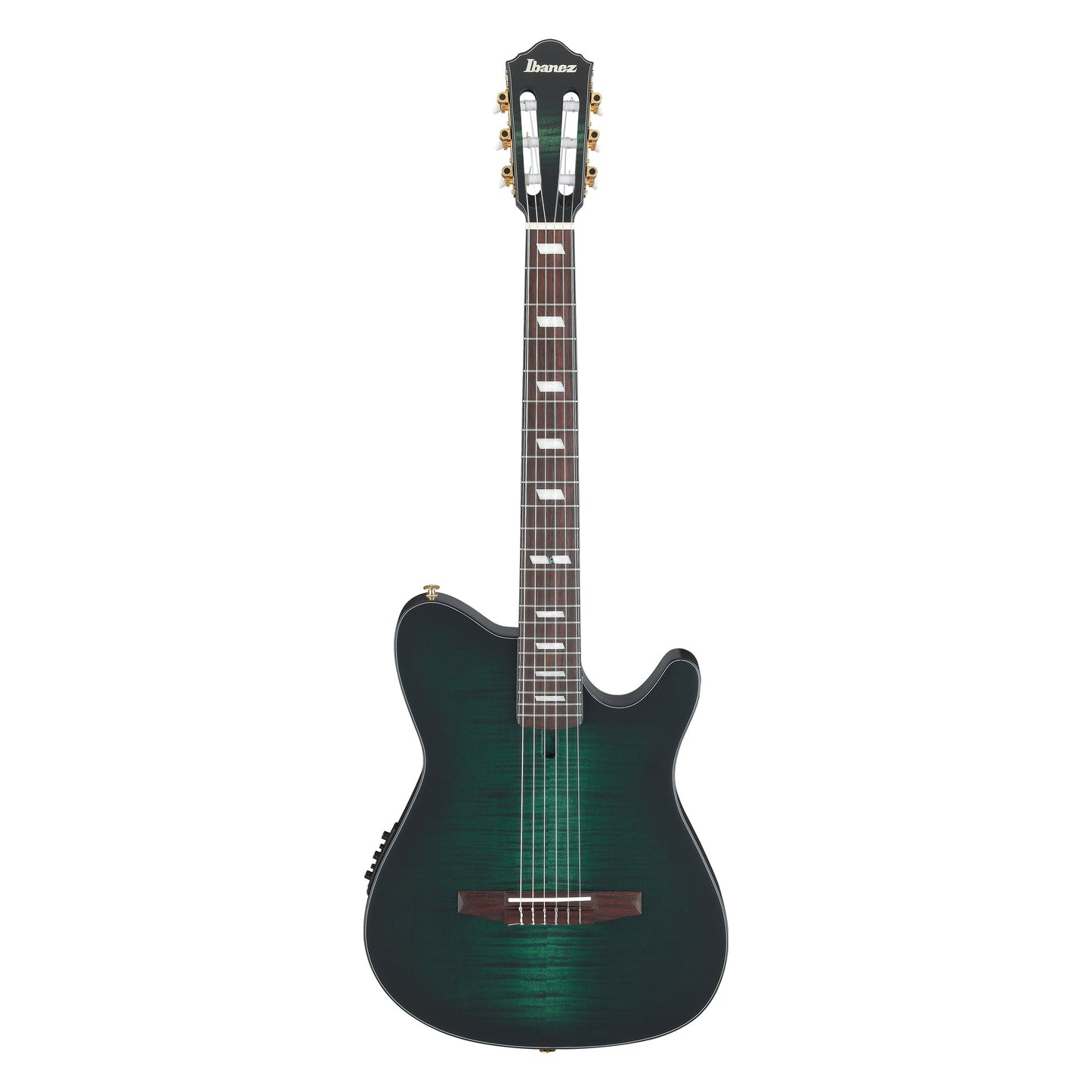 Ibanez FRH20FMN-DGL Nylon Acoustic Electric Guitar | Deep Emerald Green Low Gloss