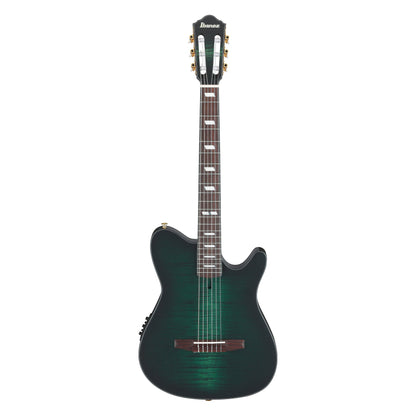 Ibanez FRH20FMN-DGL Nylon Acoustic Electric Guitar | Deep Emerald Green Low Gloss