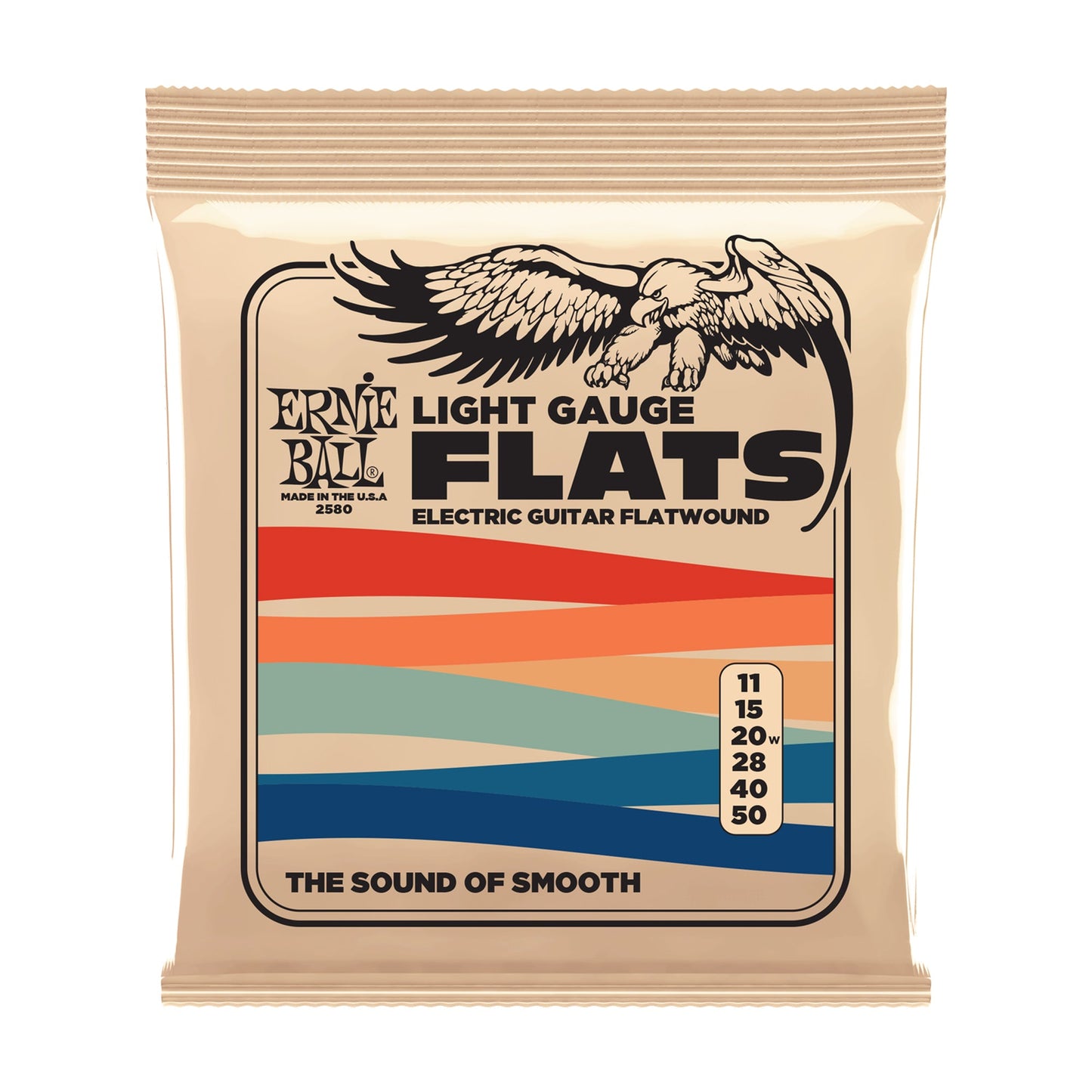 Ernie Ball P02580 Stainless Steel Flatwound Electric Guitar Strings 11-50