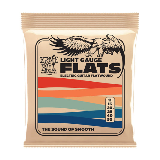 Ernie Ball P02580 Stainless Steel Flatwound Electric Guitar Strings 11-50