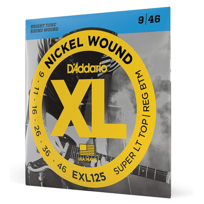 D'Addario EXL125 XL Nickel Super Light Top Regular Bottom 9-46
