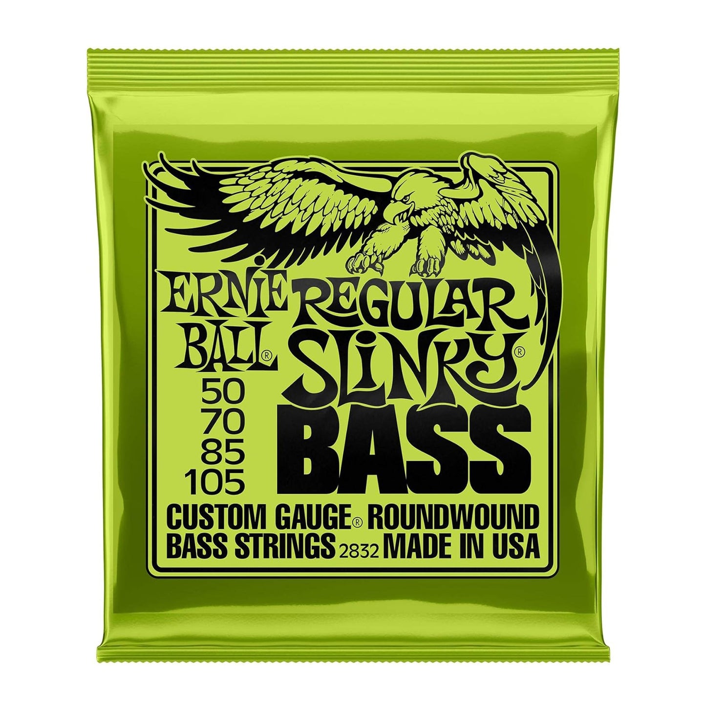 Ernie Ball P02832 Regular Slinky Nickel Wound Electric Bass Strings 50-105