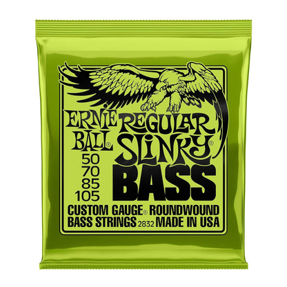 Ernie Ball P02832 Regular Slinky Nickel Wound Electric Bass Strings 50-105