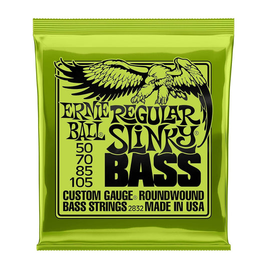 Ernie Ball P02832 Regular Slinky Nickel Wound Electric Bass Strings 50-105