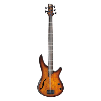 Ibanez SRH505-DEF 5-String Semi-Hollow Bass Guitar | Dragon Eye Burst Flat