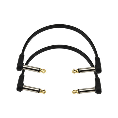 D'Addario PW-FPRR-206 Flat Patch Cable Right Angle 6-Inch Twin Pack