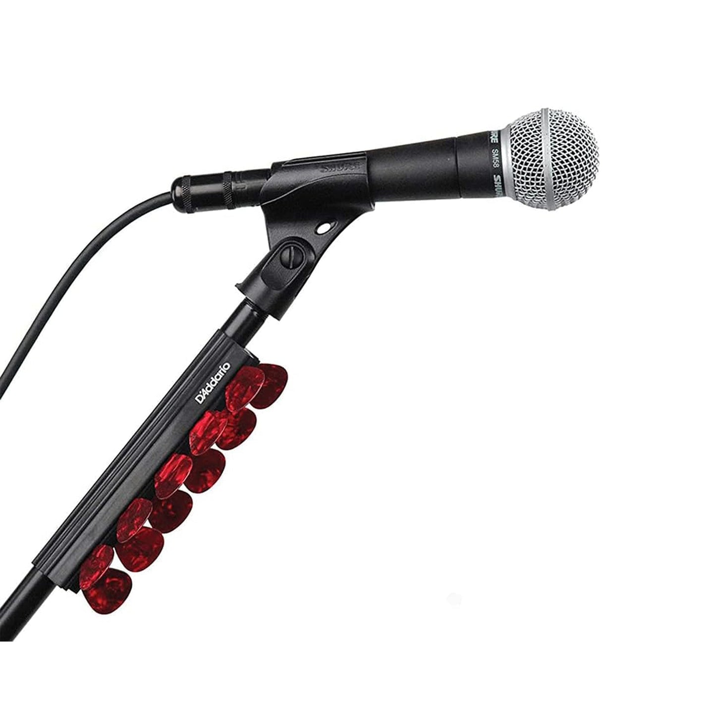 D'Addario PW-MPH-01 Mic Stand Pick Holder Black 10 Picks