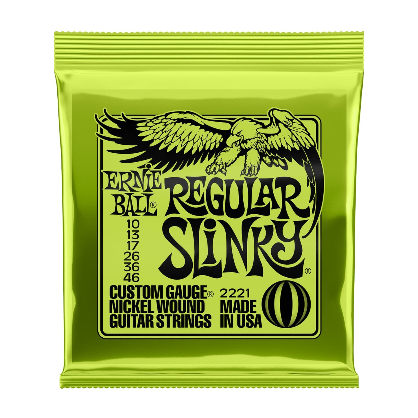 Ernie Ball P02221 Regular Slinky Nickel Wound Electric Strings 10-46