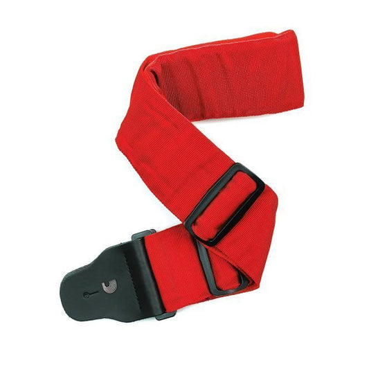 D'Addario 74T001 3-Inch Padded Guitar Strap Red 74mm