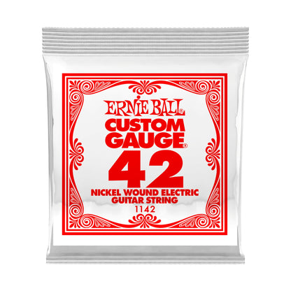 Ernie Ball P01142 Nickel Wound .042 Electric Guitar Single Strings 6-Pack