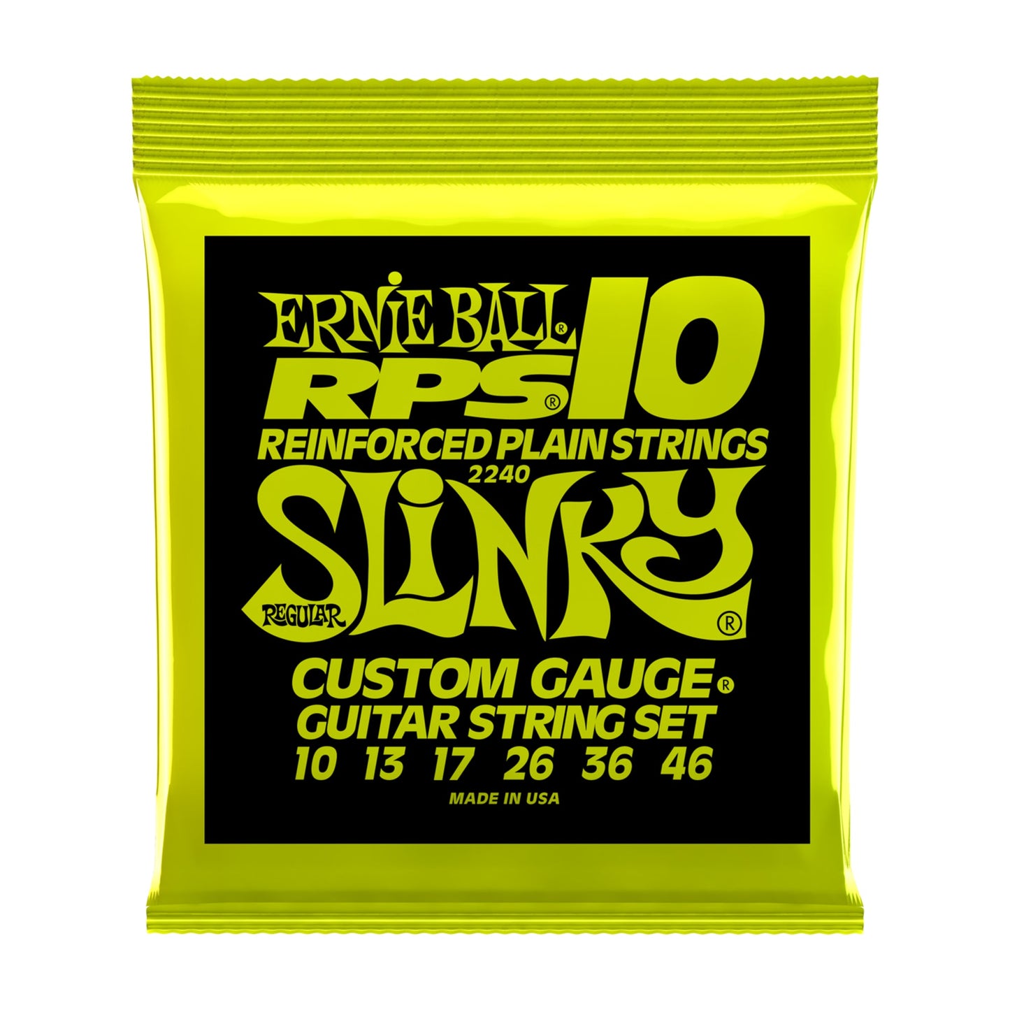 Ernie Ball P02240 Regular Slinky RPS Nickel Wound Electric Strings 10-46