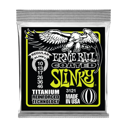 Ernie Ball P03121 Regular Slinky Coated Titanium RPS Electric Strings 10-46
